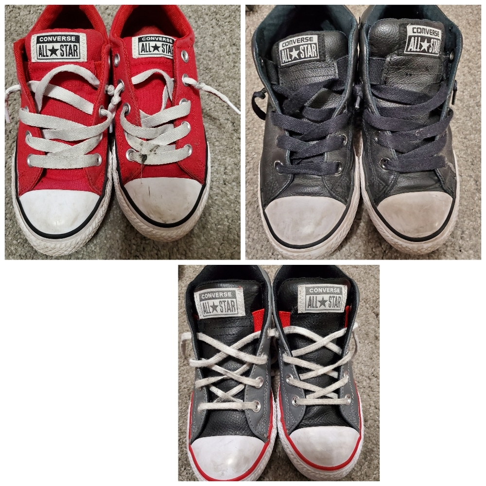 Boys Converse - Size 2 - Qty 3